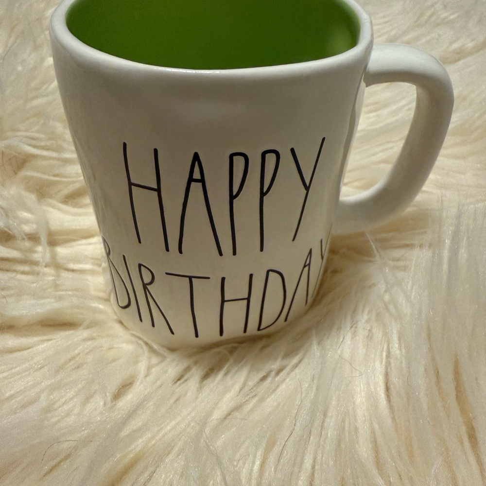 White Mug with Green Interior